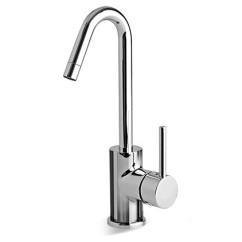 HEOS Miscelatore per lavabo con canna alta girevole e scarico finitura cromo