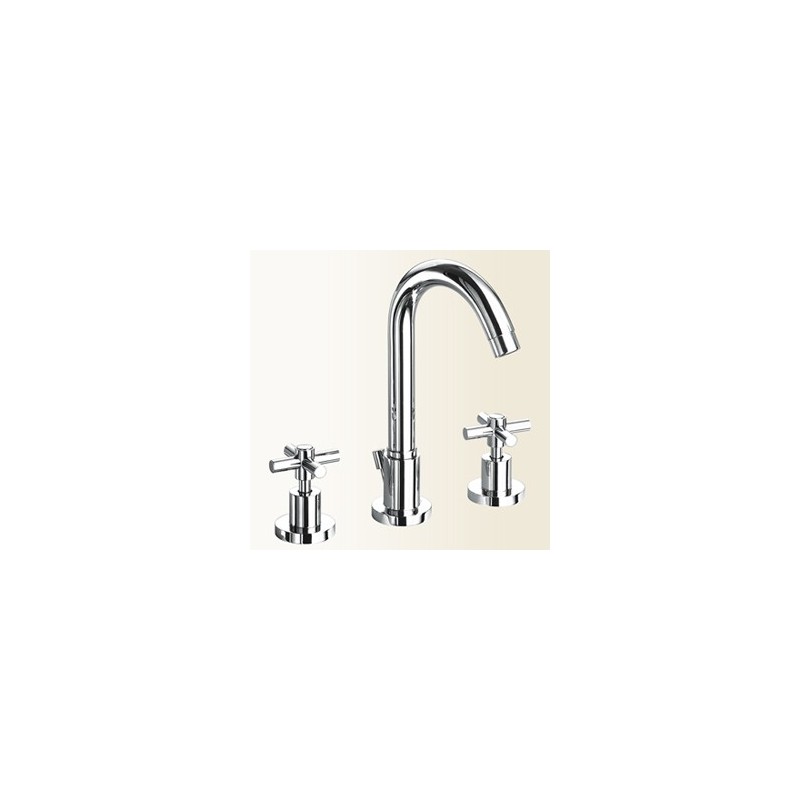 YUPPY Batteria per lavabo finitura nickel spazzolato