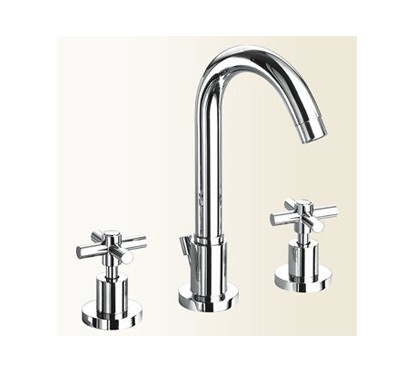 YUPPY Batteria per lavabo finitura nickel spazzolato