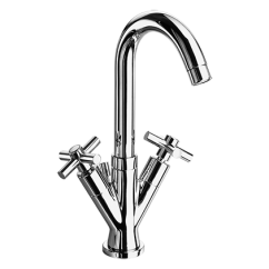 YUPPY Monoforo per lavabo finitura nickel spazzolato