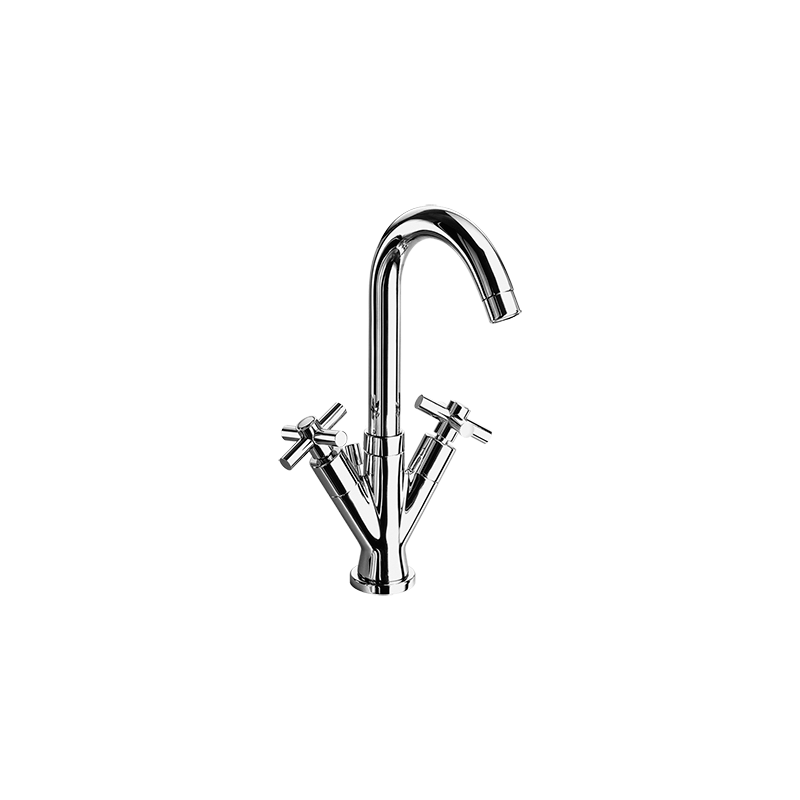 YUPPY Monoforo per lavabo finitura nickel spazzolato