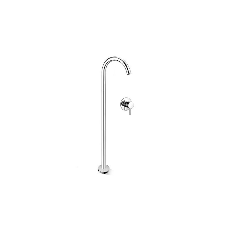 HEOS Bocca di erogazione a pavimento per lavabo con miscelatore incasso finitura cromo