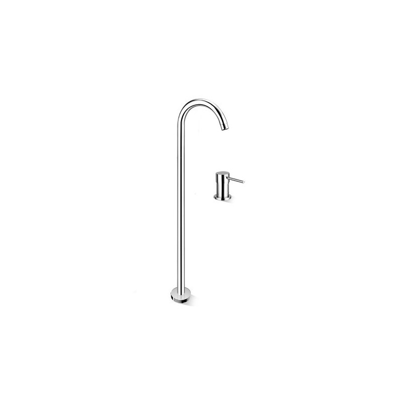 HEOS Bocca di erogazione a pavimento per lavabo con miscelatore d'appoggio finitura cromo