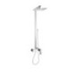 CRYSTAL Colonna doccia completa di miscelatore doccia esterno finitura cromo