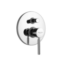 FORMA Monocomando doccia incasso con deviatore piastra slim finitura nero opaco