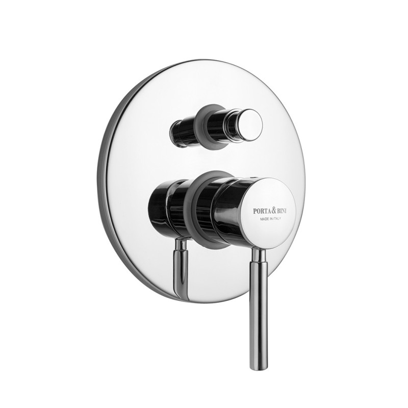 FORMA Monocomando doccia incasso con deviatore piastra slim finitura nero opaco