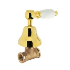 QUEEN Rubinetto arresto incasso 1/2" finitura ottone lucido
