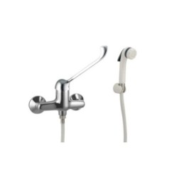 COMMUNITY COMFORT Monocomando doccia esterno leva clinica con kit doccia a pulsante finitura cromo