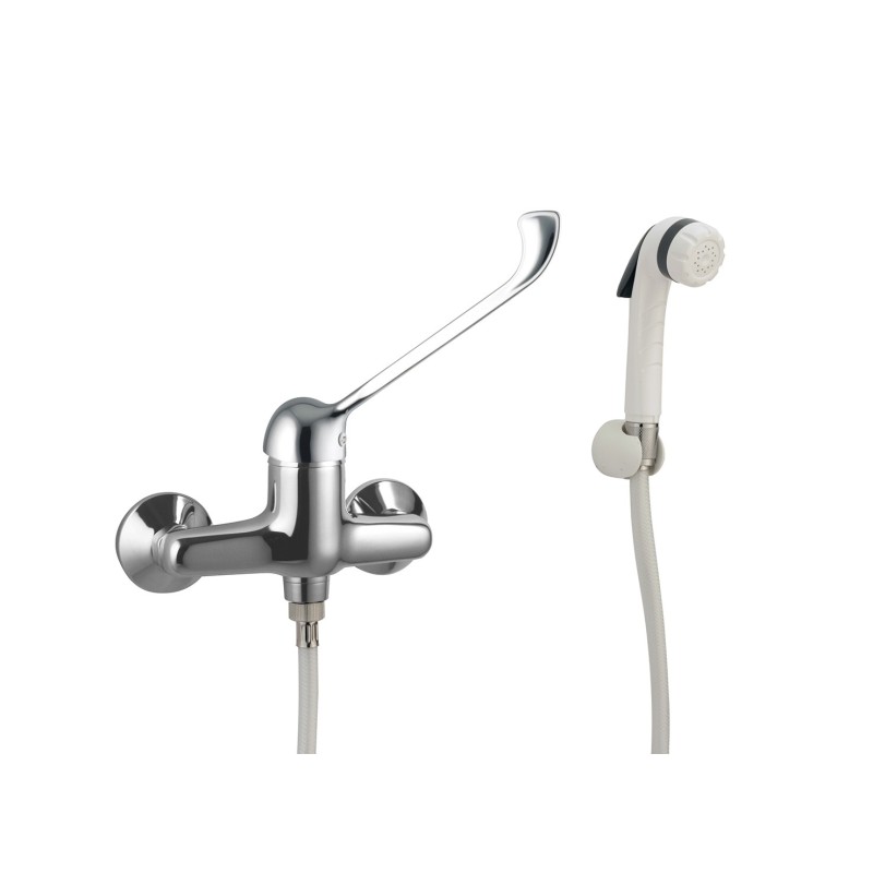 COMMUNITY COMFORT Monocomando doccia esterno leva clinica con kit doccia a pulsante finitura cromo