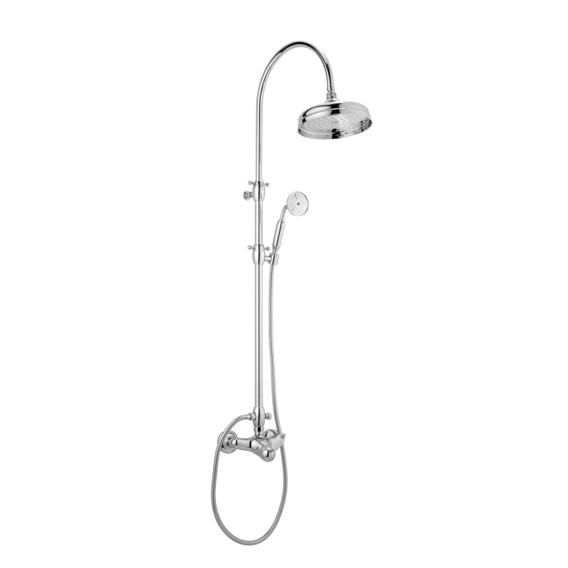 NEW OLD Colonna doccia completa di miscelatore doccia esterno finitura cromo