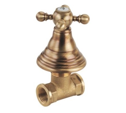 OLD FASHION Rubinetto arresto incasso 1/2" finitura bronzato