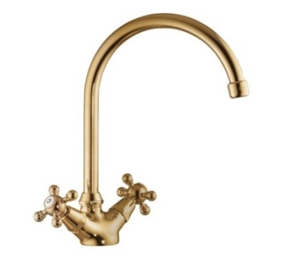 OLD FASHION Monoforo lavello cucina finitura bronzato